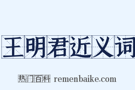 王明君近义词是什么意思的图片